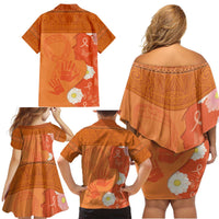 International Day for the Elimination of Violence Against Women Family Matching Off Shoulder Short Dress and Hawaiian Shirt Polynesian Pattern LT03 - Polynesian Pride