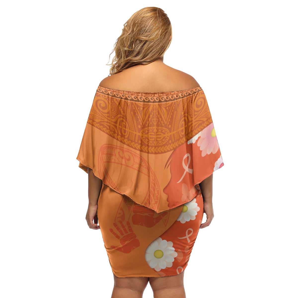 International Day for the Elimination of Violence Against Women Family Matching Off Shoulder Short Dress and Hawaiian Shirt Polynesian Pattern LT03 - Polynesian Pride