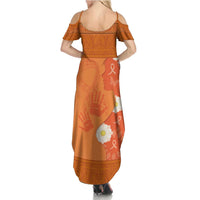 International Day for the Elimination of Violence Against Women Family Matching Summer Maxi Dress and Hawaiian Shirt Polynesian Pattern LT03 - Polynesian Pride