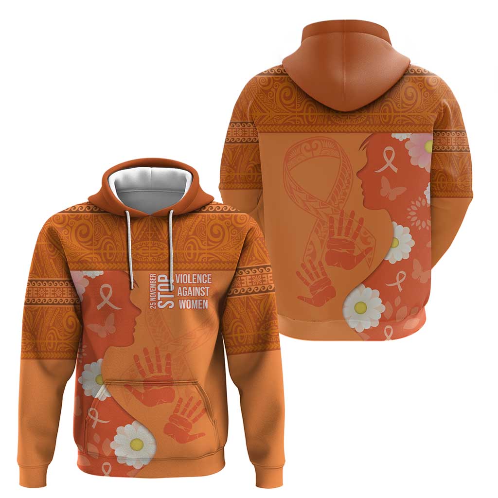 International Day for the Elimination of Violence Against Women Zip Hoodie Polynesian Pattern