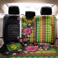 Hawaiian Independence Day Back Car Seat Cover Kanaka Maoli Symbols With Tapa Motifs and Tropical Plants LT03 - Polynesian Pride