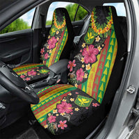 Hawaiian Independence Day Car Seat Cover Kanaka Maoli Symbols With Tapa Motifs and Tropical Plants LT03 - Polynesian Pride