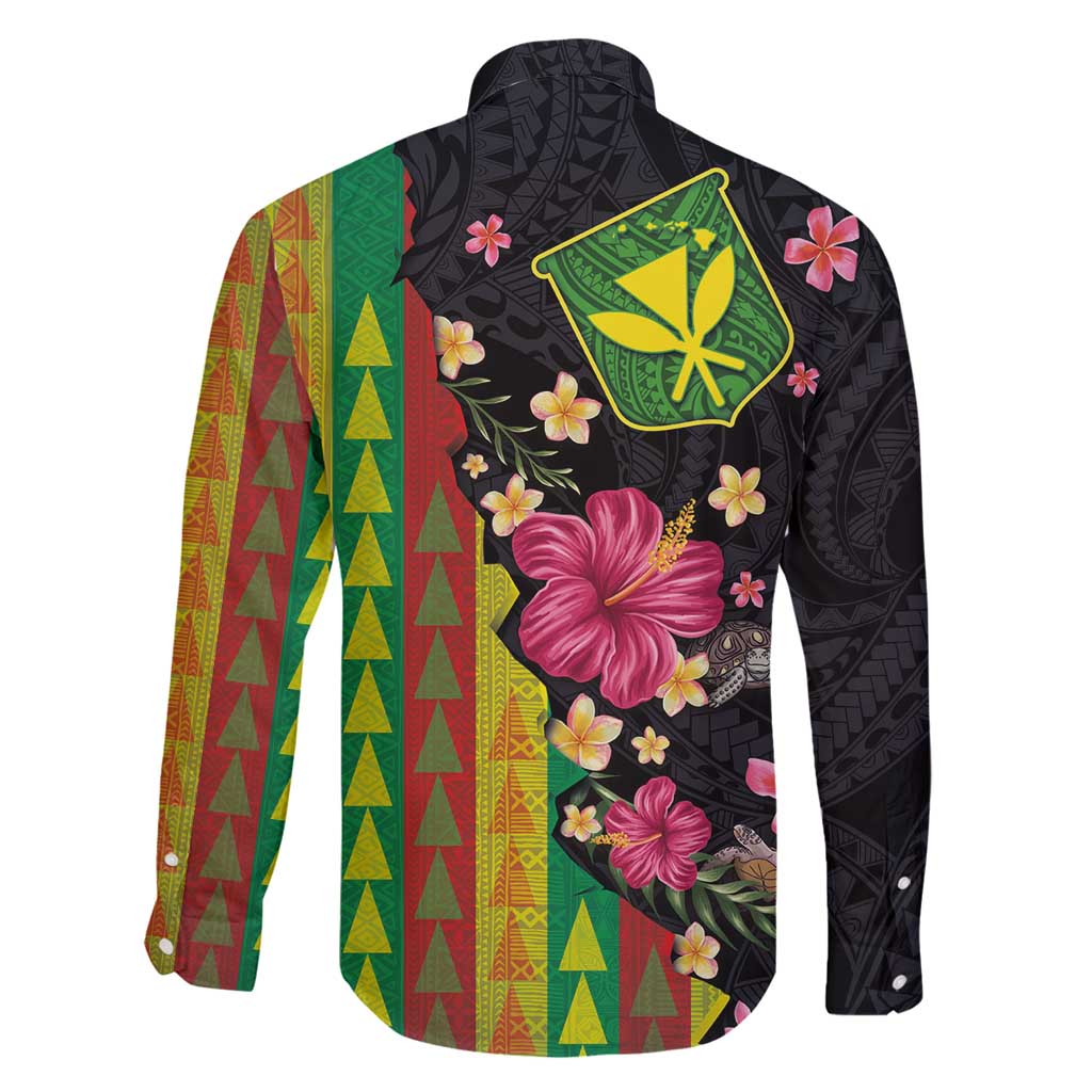Hawaiian Independence Day Family Matching Off Shoulder Short Dress and Hawaiian Shirt Kanaka Maoli Symbols With Tapa Motifs and Tropical Plants LT03 - Polynesian Pride