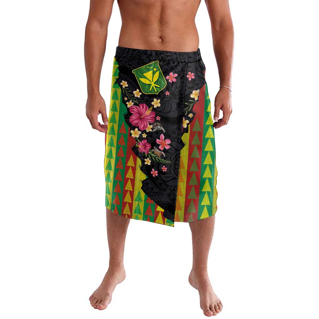 Hawaiian Independence Day Lavalava Kanaka Maoli Symbols With Tapa Motifs and Tropical Plants - Polynesian Pride