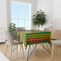 Hawaiian Independence Day Tablecloth Kanaka Maoli Symbols With Tapa Motifs and Tropical Plants - Polynesian Pride
