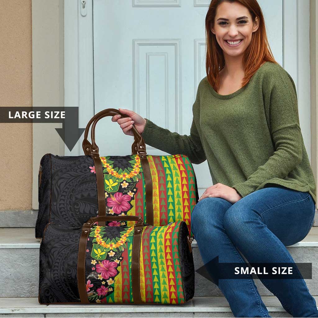 Hawaiian Independence Day Travel Bag Kanaka Maoli Symbols With Tapa Motifs and Tropical Plants LT03 - Polynesian Pride