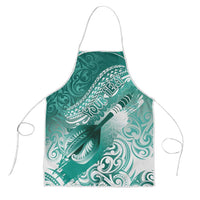 Personalised New Zealand Aotearoa Darts Masters Apron Maori Art Tattoo with Tribal Dart Symbol Teal Color LT03 Teal - Polynesian Pride