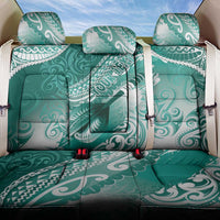 Personalised New Zealand Aotearoa Darts Masters Back Car Seat Cover Maori Art Tattoo with Tribal Dart Symbol Teal Color LT03 One Size Teal - Polynesian Pride