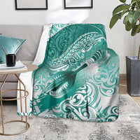 Personalised New Zealand Aotearoa Darts Masters Blanket Maori Art Tattoo with Tribal Dart Symbol Teal Color LT03 - Polynesian Pride
