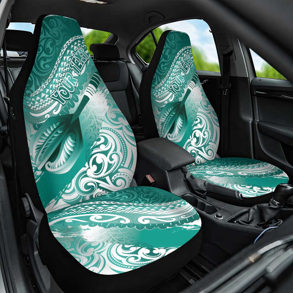 Personalised New Zealand Aotearoa Darts Masters Car Seat Cover Maori Art Tattoo with Tribal Dart Symbol Teal Color LT03 One Size Teal - Polynesian Pride