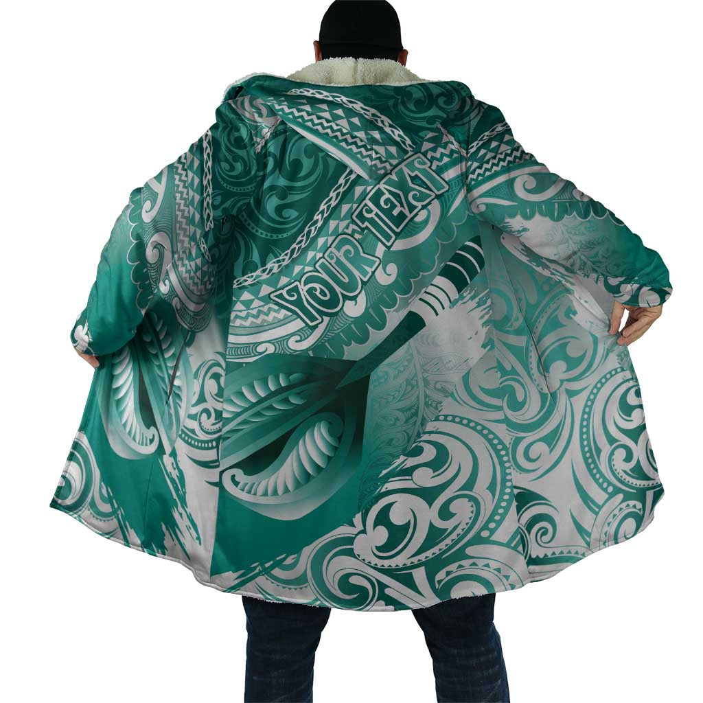 Personalised New Zealand Aotearoa Darts Masters Cloak Maori Art Tattoo with Tribal Dart Symbol Teal Color LT03 - Polynesian Pride