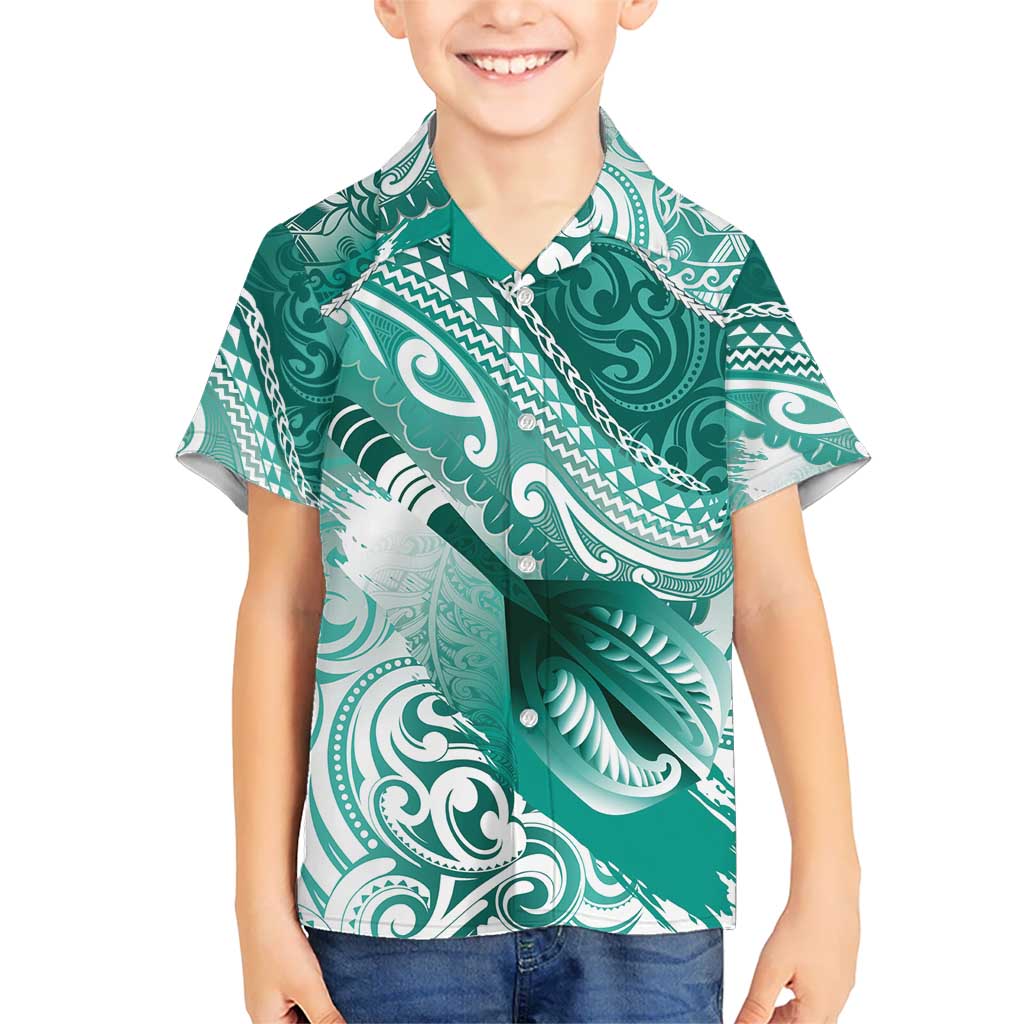 Personalised New Zealand Aotearoa Darts Masters Hawaiian Shirt Maori Art Tattoo with Tribal Dart Symbol Teal Color LT03 - Polynesian Pride