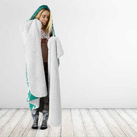 Personalised New Zealand Aotearoa Darts Masters Hooded Blanket Maori Art Tattoo with Tribal Dart Symbol Teal Color LT03 - Polynesian Pride
