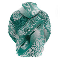Personalised New Zealand Aotearoa Darts Masters Hoodie Maori Art Tattoo with Tribal Dart Symbol Teal Color LT03 - Polynesian Pride