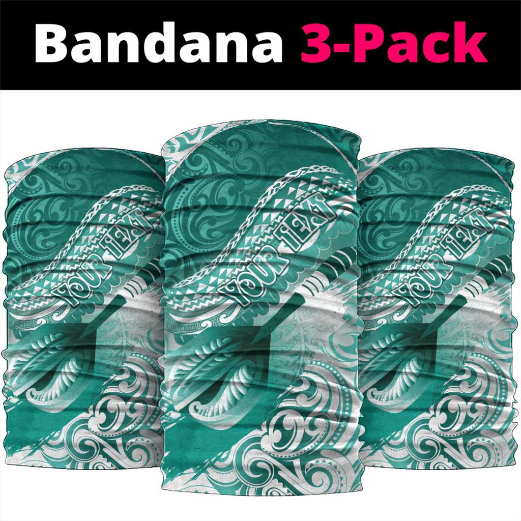 Personalised New Zealand Aotearoa Darts Masters Neck Gaiter Maori Art Tattoo with Tribal Dart Symbol Teal Color LT03 package One Size: 25*50cm Teal - Polynesian Pride