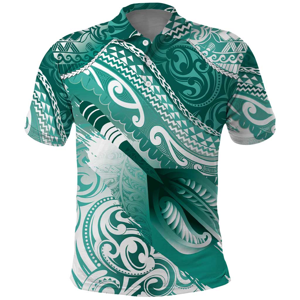 Personalised New Zealand Aotearoa Darts Masters Polo Shirt Maori Art Tattoo with Tribal Dart Symbol Teal Color LT03 Teal - Polynesian Pride
