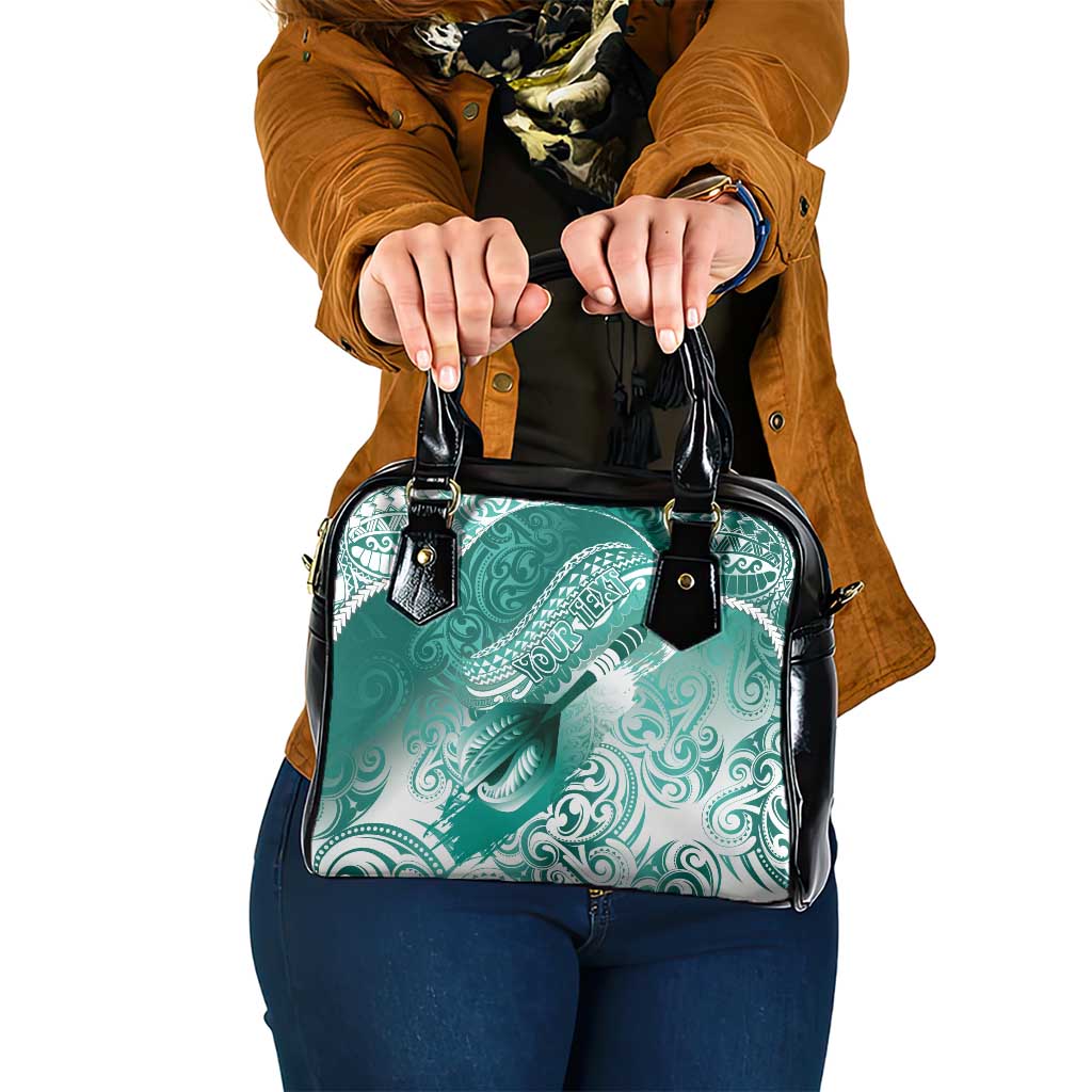 Personalised New Zealand Aotearoa Darts Masters Shoulder Handbag Maori Art Tattoo with Tribal Dart Symbol Teal Color LT03 One Size Teal - Polynesian Pride