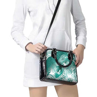 Personalised New Zealand Aotearoa Darts Masters Shoulder Handbag Maori Art Tattoo with Tribal Dart Symbol Teal Color LT03 - Polynesian Pride