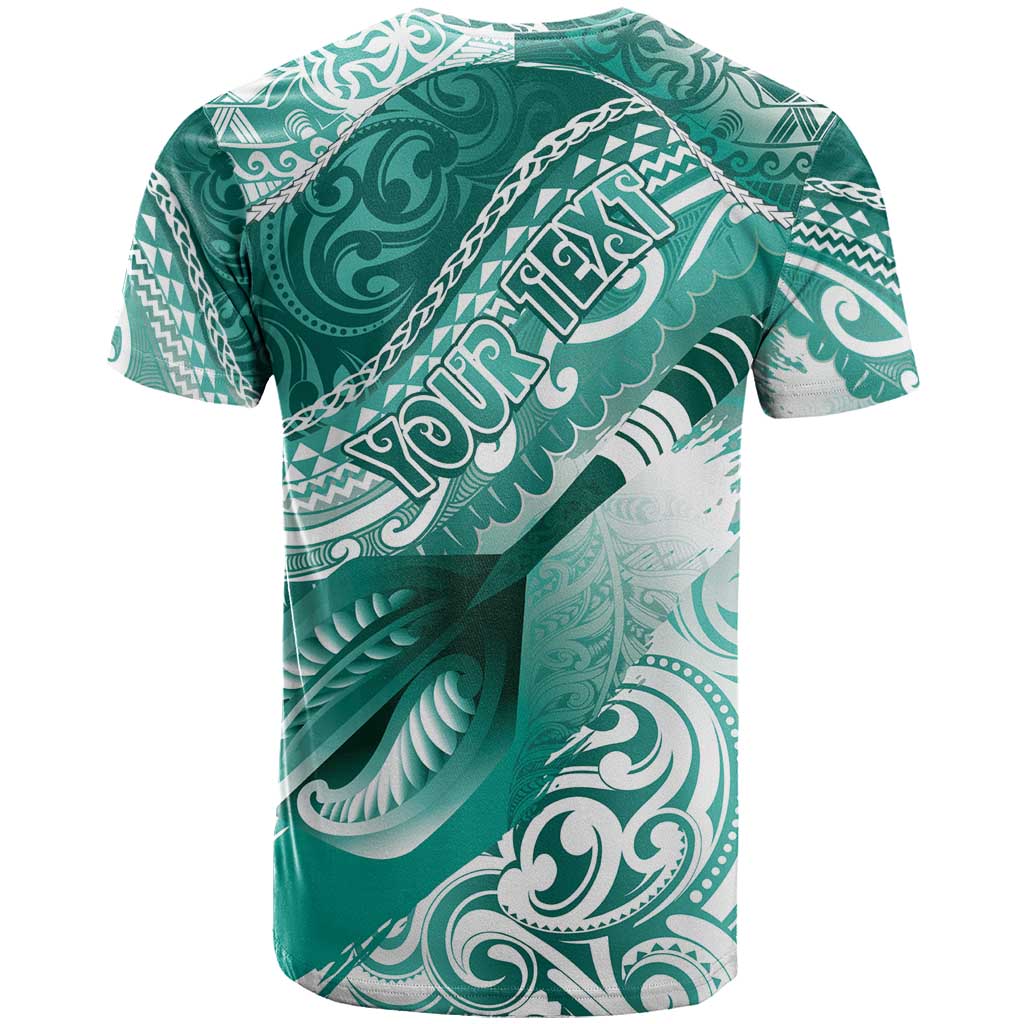Personalised New Zealand Aotearoa Darts Masters T Shirt Maori Art Tattoo with Tribal Dart Symbol Teal Color LT03 - Polynesian Pride