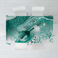 Personalised New Zealand Aotearoa Darts Masters Tablecloth Maori Art Tattoo with Tribal Dart Symbol Teal Color LT03 Teal - Polynesian Pride