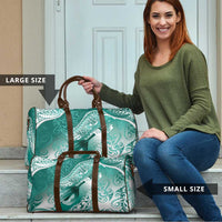 Personalised New Zealand Aotearoa Darts Masters Travel Bag Maori Art Tattoo with Tribal Dart Symbol Teal Color LT03 - Polynesian Pride