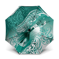Personalised New Zealand Aotearoa Darts Masters Umbrella Maori Art Tattoo with Tribal Dart Symbol Teal Color LT03 One Size Folded 11.42 inch Opened Diameter 37.4 inch Teal - Polynesian Pride