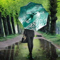 Personalised New Zealand Aotearoa Darts Masters Umbrella Maori Art Tattoo with Tribal Dart Symbol Teal Color LT03 - Polynesian Pride