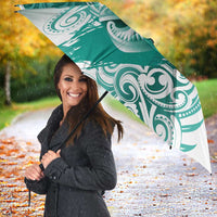 Personalised New Zealand Aotearoa Darts Masters Umbrella Maori Art Tattoo with Tribal Dart Symbol Teal Color LT03 - Polynesian Pride