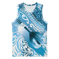 Personalised New Zealand Aotearoa Darts Masters Basketball Jersey Maori Art Tattoo with Tribal Dart Symbol Blue LT03 Unisex Blue - Polynesian Pride