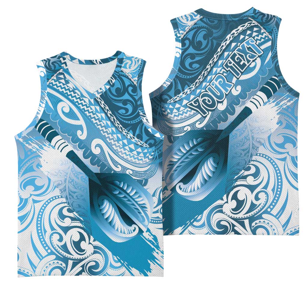 Personalised New Zealand Aotearoa Darts Masters Basketball Jersey Maori Art Tattoo with Tribal Dart Symbol Blue LT03 - Polynesian Pride