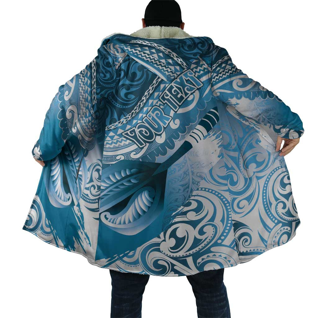 Personalised New Zealand Aotearoa Darts Masters Cloak Maori Art Tattoo with Tribal Dart Symbol Blue - Polynesian Pride