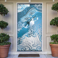 Personalised New Zealand Aotearoa Darts Masters Door Cover Maori Art Tattoo with Tribal Dart Symbol Blue LT03 Blue - Polynesian Pride