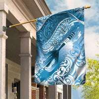Personalised New Zealand Aotearoa Darts Masters Garden Flag Maori Art Tattoo with Tribal Dart Symbol Blue LT03 House Flag Blue - Polynesian Pride