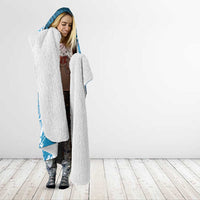 Personalised New Zealand Aotearoa Darts Masters Hooded Blanket Maori Art Tattoo with Tribal Dart Symbol Blue LT03 - Polynesian Pride