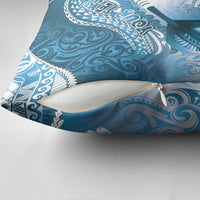 Personalised New Zealand Aotearoa Darts Masters Pillow Cover Maori Art Tattoo with Tribal Dart Symbol Blue LT03 - Polynesian Pride