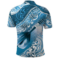 Personalised New Zealand Aotearoa Darts Masters Polo Shirt Maori Art Tattoo with Tribal Dart Symbol Blue LT03 - Polynesian Pride
