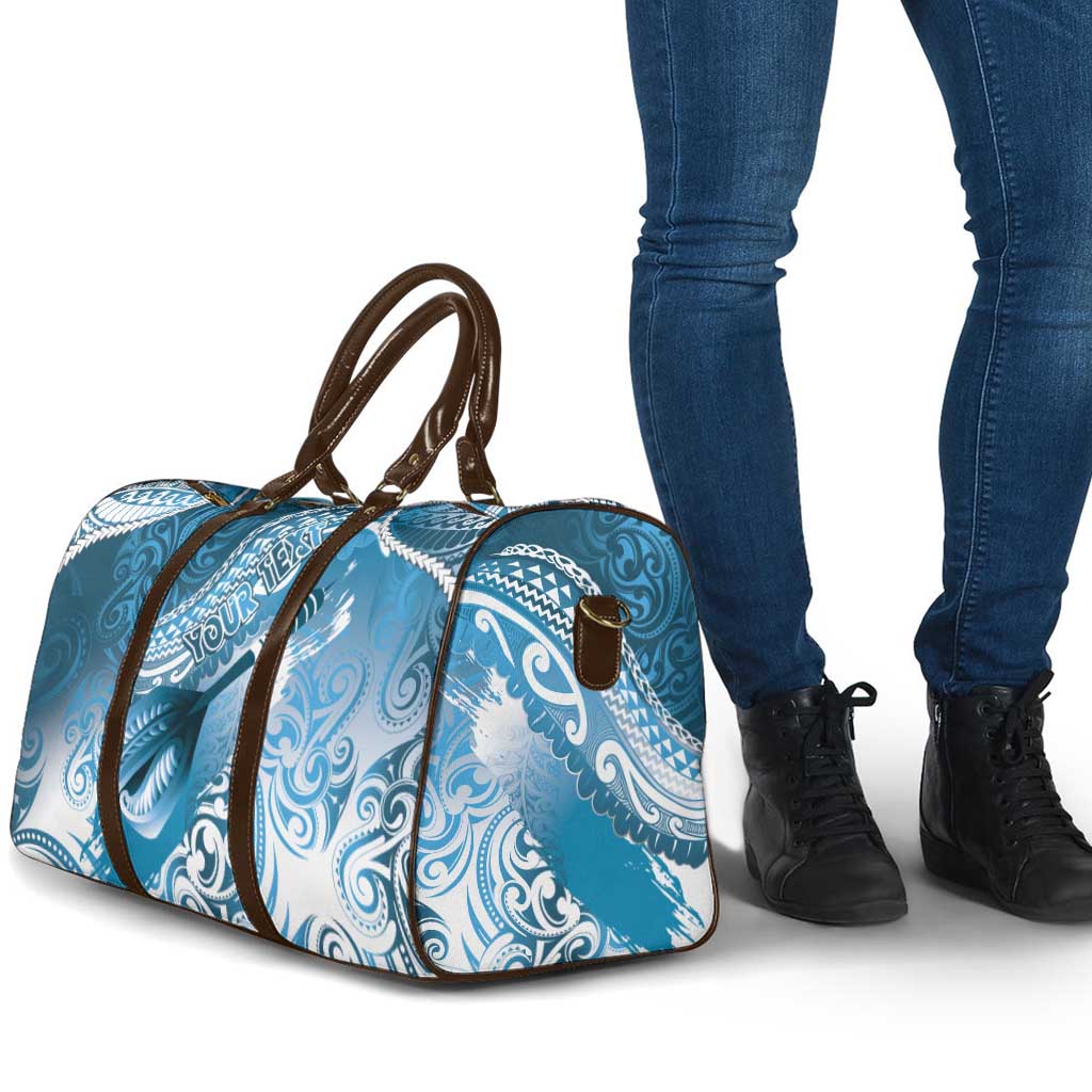 Personalised New Zealand Aotearoa Darts Masters Travel Bag Maori Art Tattoo with Tribal Dart Symbol Blue LT03 - Polynesian Pride