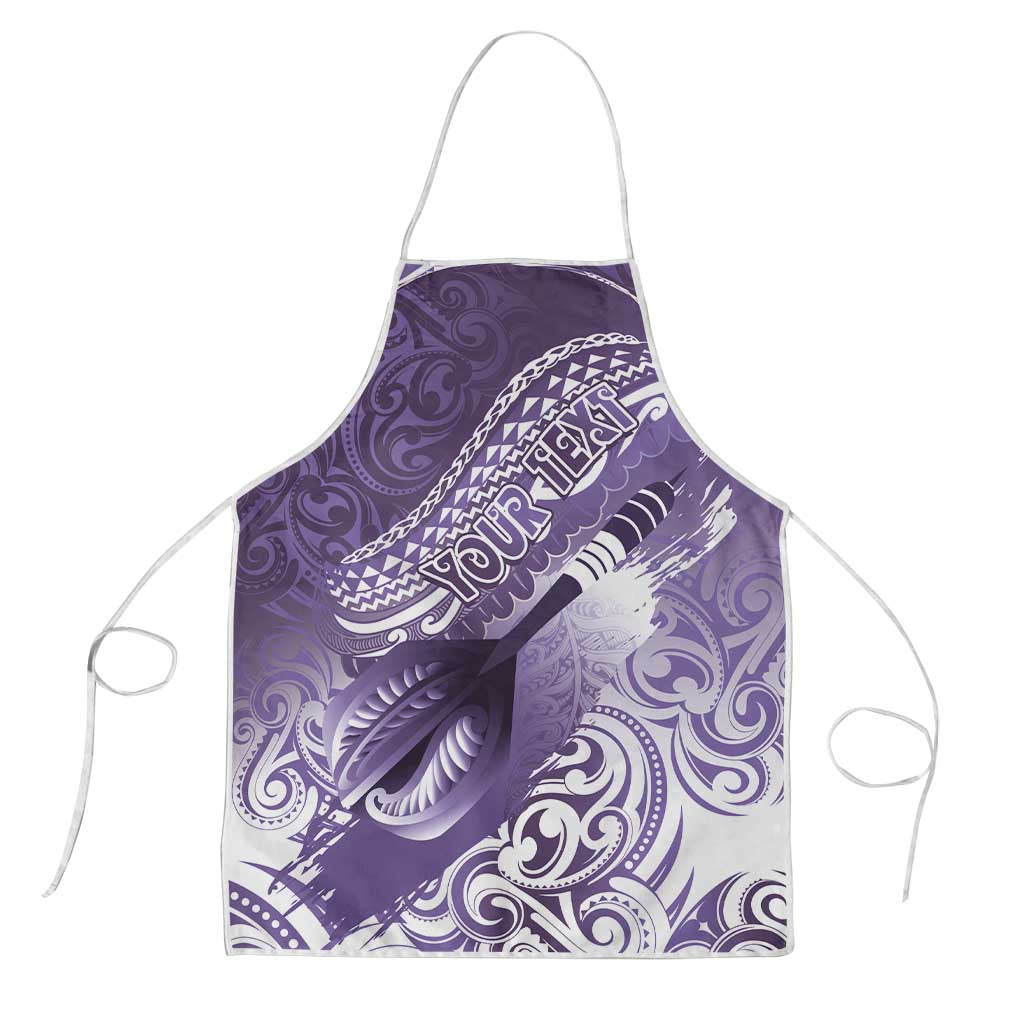 Personalised New Zealand Aotearoa Darts Masters Apron Maori Art Tattoo with Tribal Dart Symbol Purple LT03 Purple - Polynesian Pride