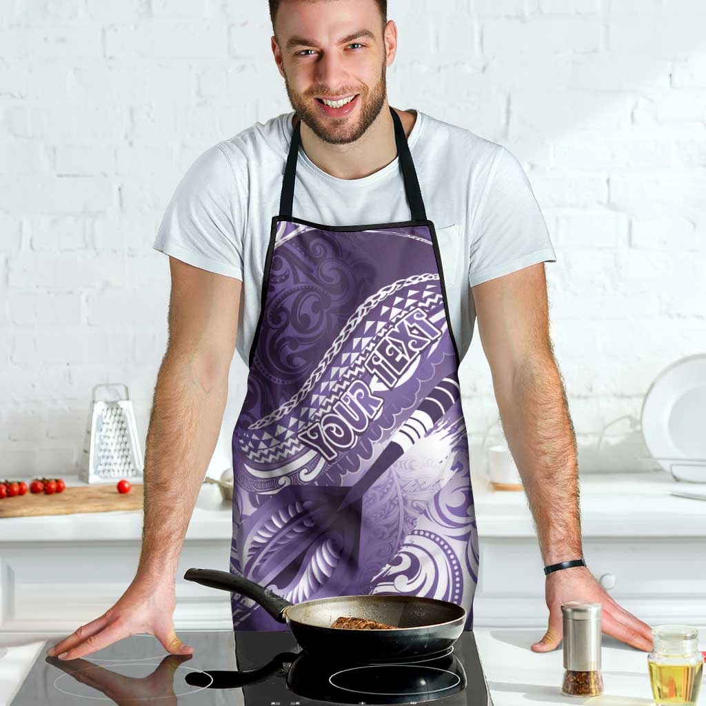 Personalised New Zealand Aotearoa Darts Masters Apron Maori Art Tattoo with Tribal Dart Symbol Purple LT03 - Polynesian Pride