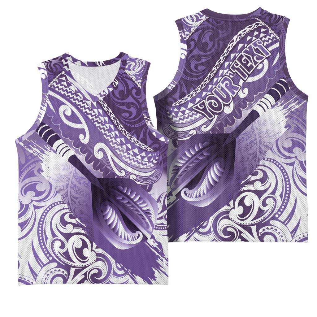 Personalised New Zealand Aotearoa Darts Masters Basketball Jersey Maori Art Tattoo with Tribal Dart Symbol Purple LT03 - Polynesian Pride