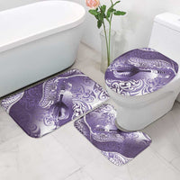 Personalised New Zealand Aotearoa Darts Masters Bathroom Set Maori Art Tattoo with Tribal Dart Symbol Purple LT03 - Polynesian Pride