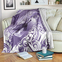Personalised New Zealand Aotearoa Darts Masters Blanket Maori Art Tattoo with Tribal Dart Symbol Purple LT03 Purple - Polynesian Pride