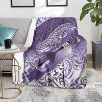 Personalised New Zealand Aotearoa Darts Masters Blanket Maori Art Tattoo with Tribal Dart Symbol Purple LT03 - Polynesian Pride