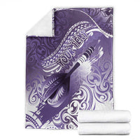 Personalised New Zealand Aotearoa Darts Masters Blanket Maori Art Tattoo with Tribal Dart Symbol Purple LT03 - Polynesian Pride