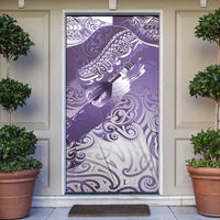 Personalised New Zealand Aotearoa Darts Masters Door Cover Maori Art Tattoo with Tribal Dart Symbol Purple LT03 Purple - Polynesian Pride