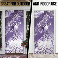 Personalised New Zealand Aotearoa Darts Masters Door Cover Maori Art Tattoo with Tribal Dart Symbol Purple LT03 - Polynesian Pride