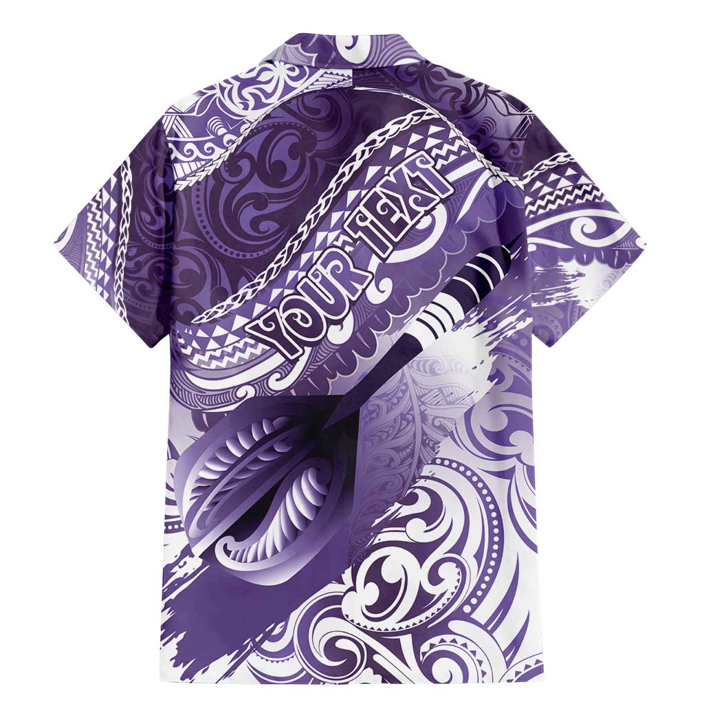 Personalised New Zealand Aotearoa Darts Masters Family Matching Mermaid Dress and Hawaiian Shirt Maori Art Tattoo with Tribal Dart Symbol Purple LT03 - Polynesian Pride