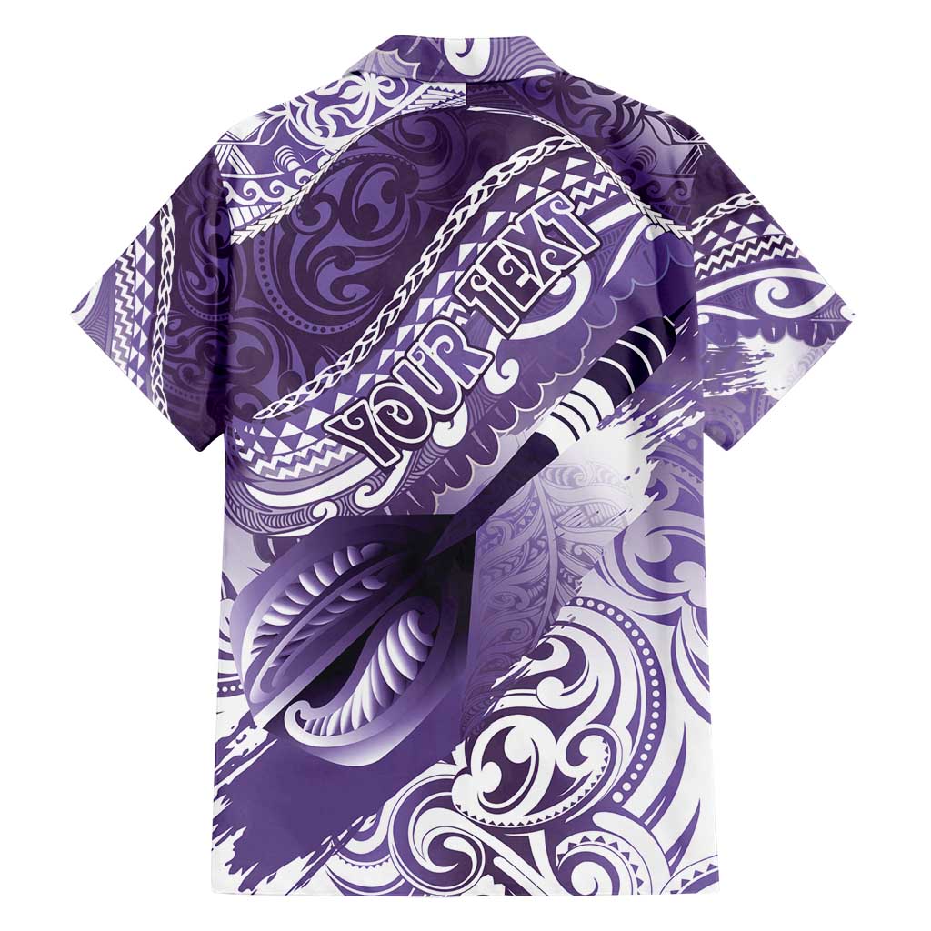 Personalised New Zealand Aotearoa Darts Masters Family Matching Summer Maxi Dress and Hawaiian Shirt Maori Art Tattoo with Tribal Dart Symbol Purple LT03 - Polynesian Pride