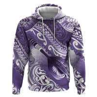 Personalised New Zealand Aotearoa Darts Masters Hoodie Maori Art Tattoo with Tribal Dart Symbol Purple LT03 Pullover Hoodie Purple - Polynesian Pride