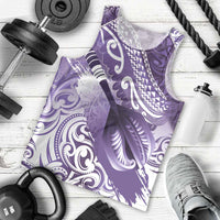 Personalised New Zealand Aotearoa Darts Masters Men Tank Top Maori Art Tattoo with Tribal Dart Symbol Purple LT03 - Polynesian Pride